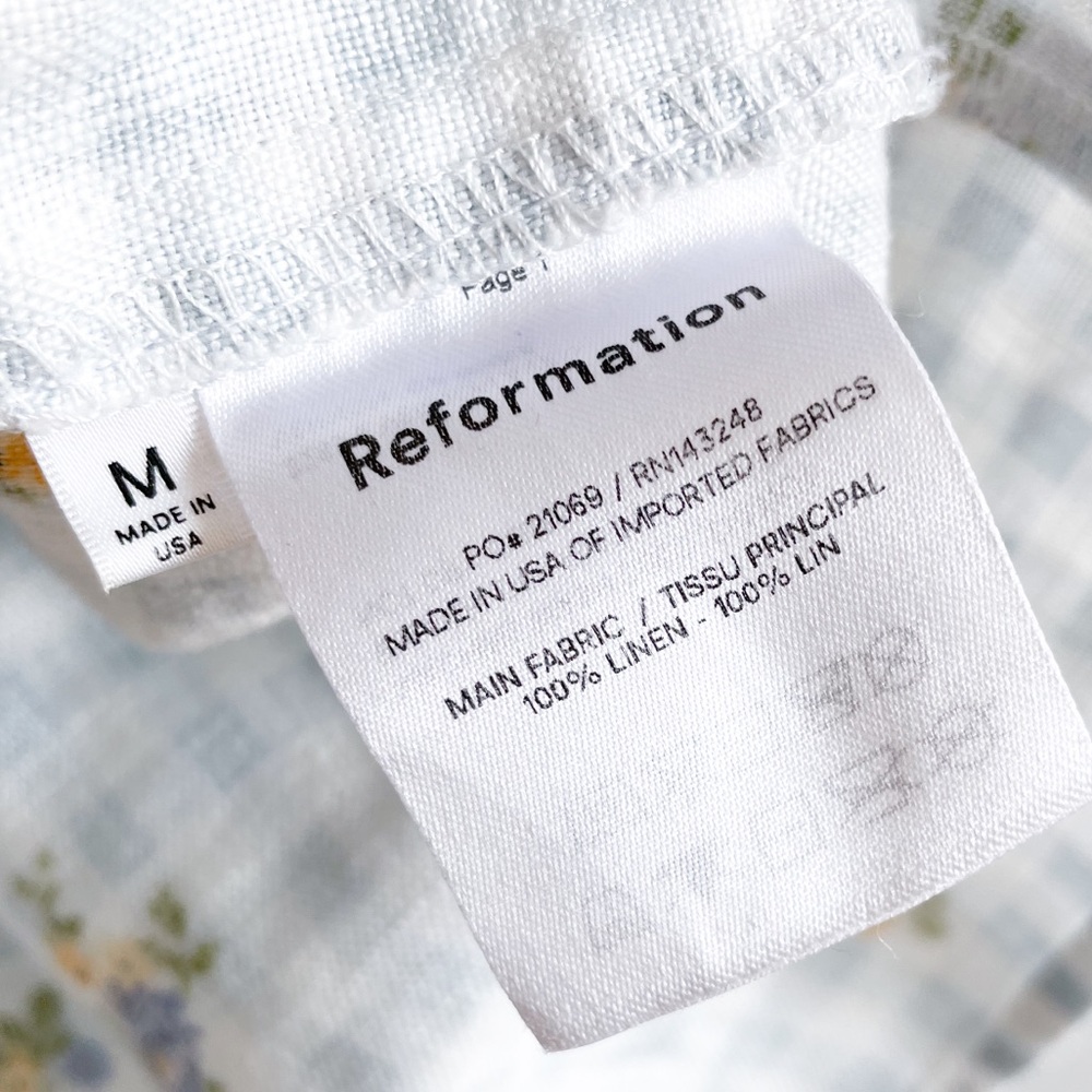 Reformation Blue and Yellow Floral Mini Dress - Picture 4 of 15